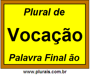 Plural de Vocação